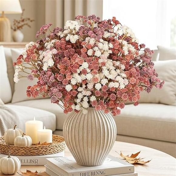 Baby Breath Flowers Fall Flowers Artificial Bulk,10Pcs FallDecor Fake Gypsophila - Picture 7 of 7